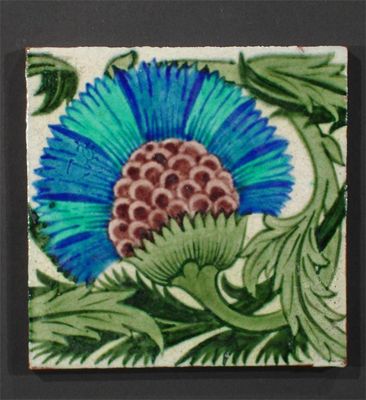 Appraisal: BBB a William De Morgan tile painted in shades of