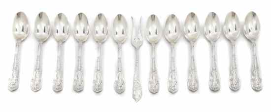 Appraisal: A Set of Twelve American Sterling Silver Demitasse Spoons Gorham