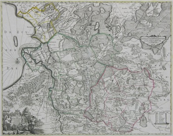 Appraisal: An Antique Map Of Transisalania Vulgo Over-Yssel By Nicolaas ten