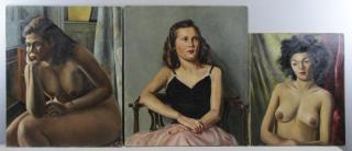 Appraisal: WENDELL Raymond Oil on Canvas Portraits of Women All signed