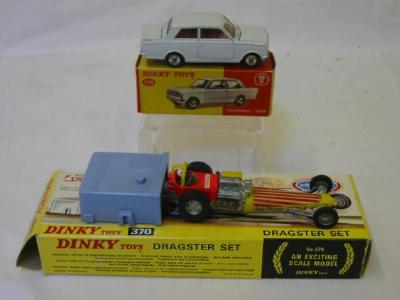 Appraisal: Vauxhall Viva white-grey and Dragster Set boxed G-E