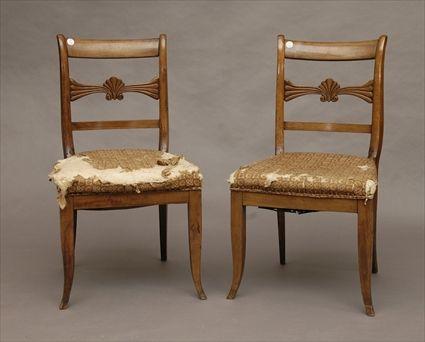 Appraisal: Pair of Biedermeier Fruitwood Side ChairsProvenance Salander-O'Reilly Galleries in Manhattan