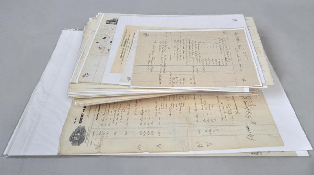 Appraisal: Massive Collection of th C Shipping Documents from the port