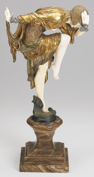 Appraisal: After CLAIRE JEANNE ROBERT COLINET French - Ankara Dancer bronze