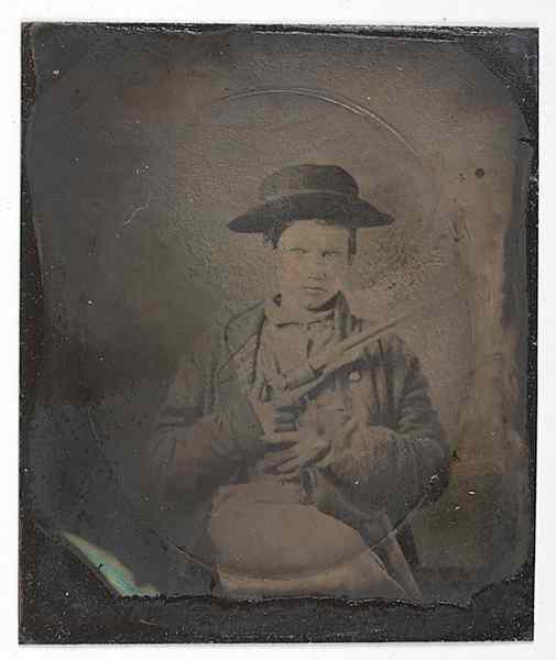 Appraisal: Civil War - Cased Images Sixth Plate Tintype of Young