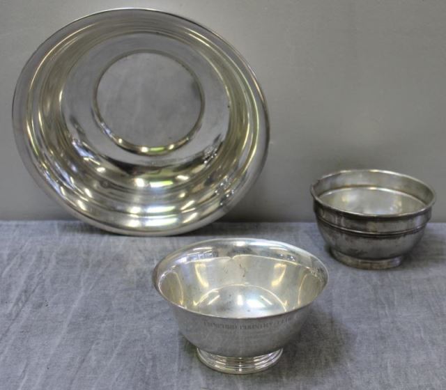 Appraisal: STERLING Miscellaneous Hollow Ware Grouping Includes a Reproduction of Paul