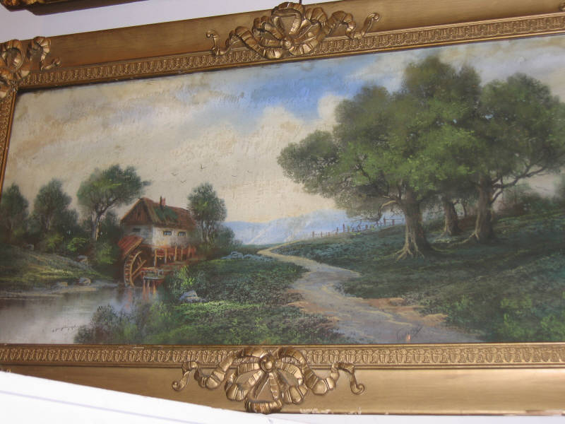 Appraisal: T ANDERSON EARLY TH CENTURY Panoramic scene with mill and