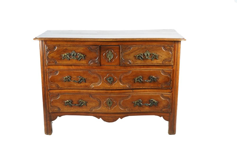 Appraisal: LOUIS XV PROVINCIAL COMMODEwith three drawers over two long drawers