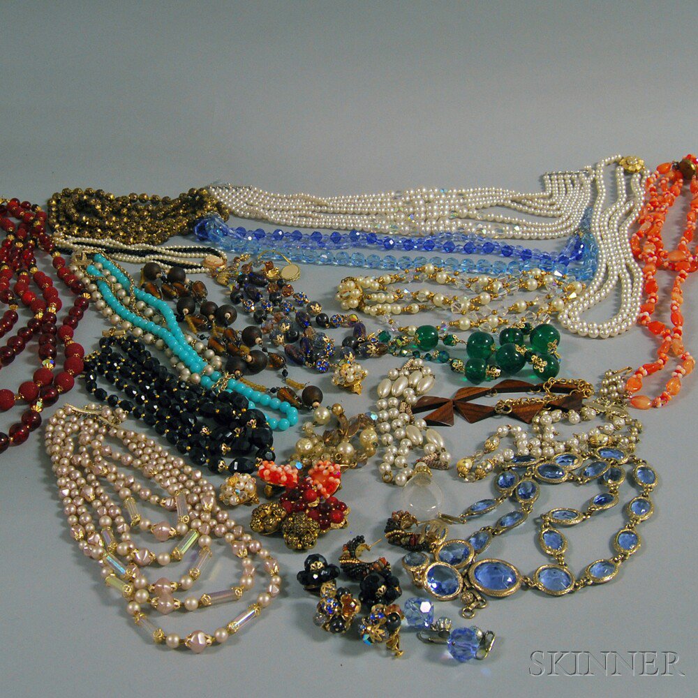 Appraisal: Group of Mostly Costume Necklaces some sets including faux pearls