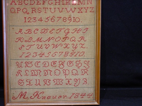 Appraisal: ALPHABET SAMPLER DATED