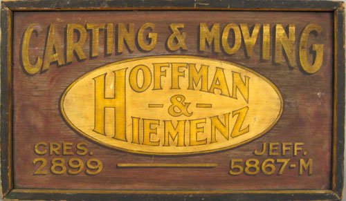 Appraisal: Two painted trade signs h w h w