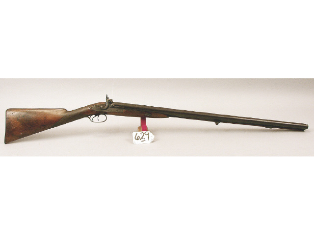 Appraisal: European double barrel percussion muzzle loading shotgun Very good overall