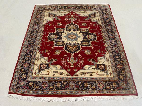 Appraisal: INDO HERIZ CARPET Approx ' '' x ' '' red