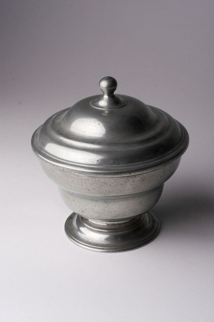 Appraisal: PEWTER SUGAR BOWL ATTRIBUTED TO WILLIAM WILL - Philadelphia Pennsylvania