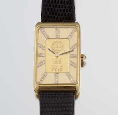 Appraisal: A Gentleman's Corum k Ingot of Gold and Diamond Watch