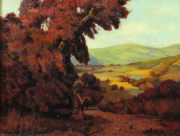 Appraisal: Manner of Elmer Wachtel early th century A California Valley