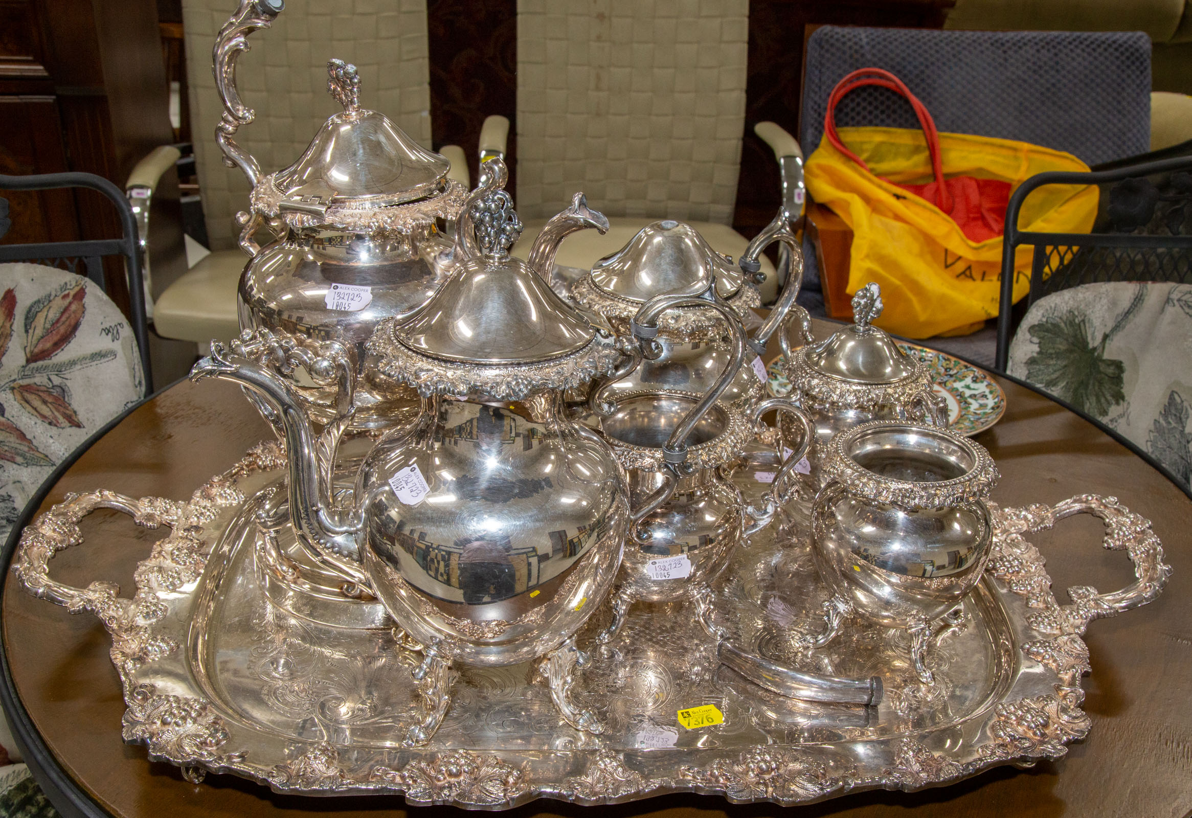 Appraisal: BIRMINGHAM SILVER CO SILVER PLATED TEA COFFEE SERVICE Including coffee