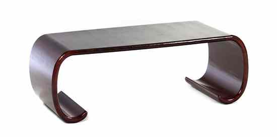 Appraisal: A Reptile Veneered Low Table in the manner of Karl