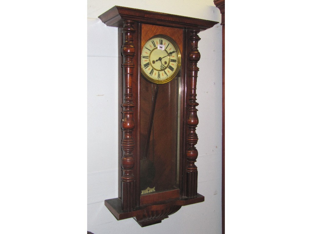 Appraisal: Victorian mahogany wall clock