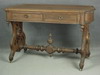 Appraisal: LIBRARY TABLE - VICTORIAN WALNUT SEVEN DRAWER LIBRARY TABLE WITH