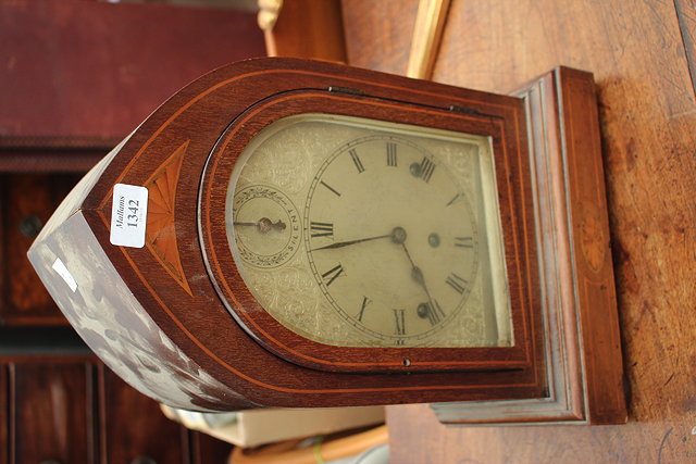 Appraisal: AN EARLY TH CENTURY MAHOGANY AND SATINWOOD INLAID MANTLE CLOCK