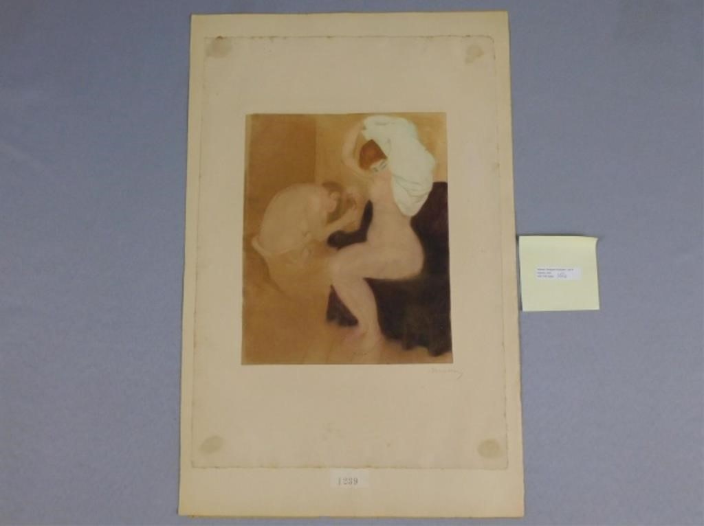 Appraisal: CHARLES MAURIN - FRANCE TWO NUDE WOMENin their toilette hand