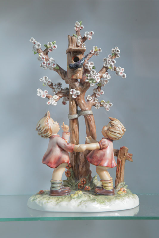 Appraisal: M I HUMMEL FIGURE GROUP ''Welcome Spring'' '' h It