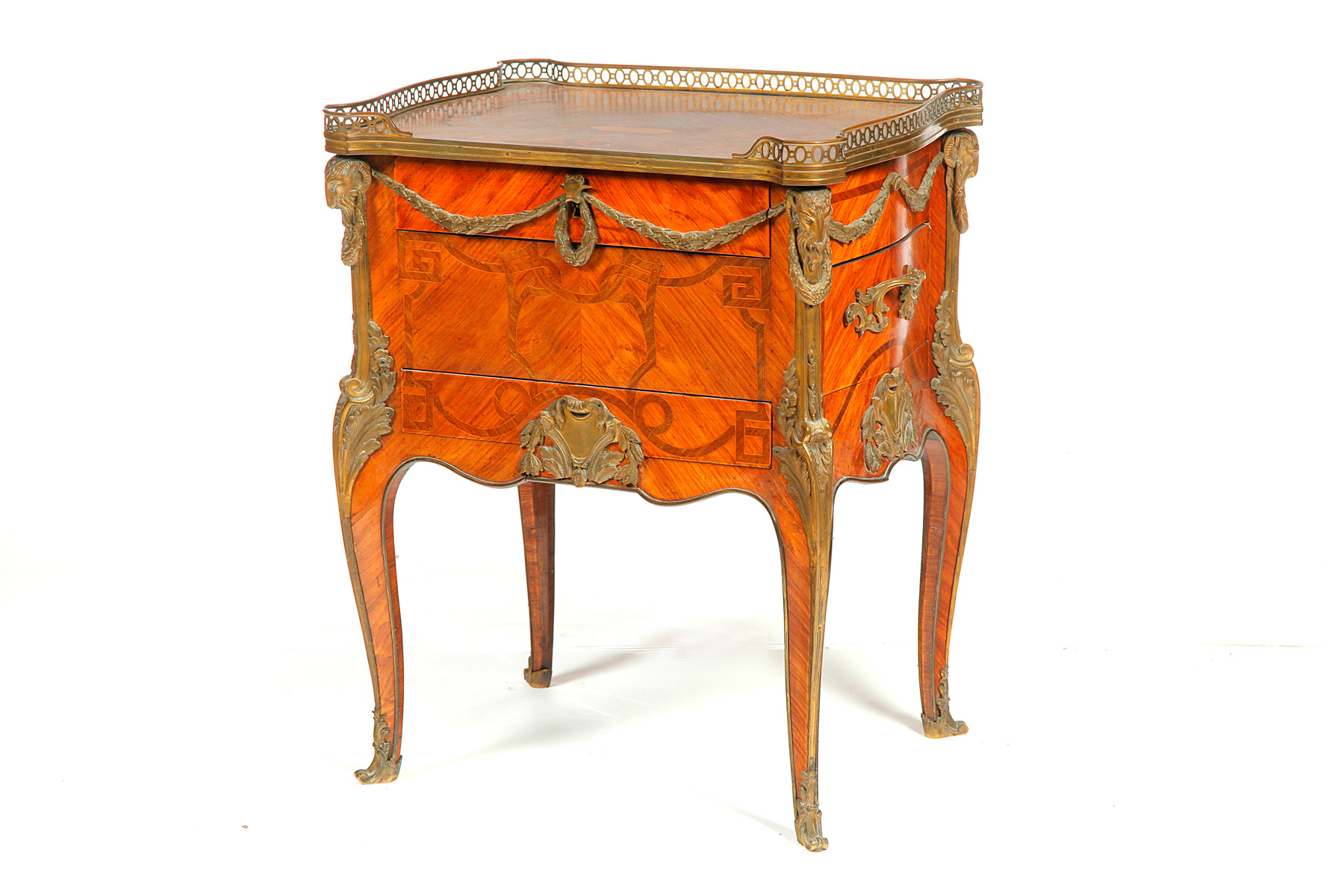 Appraisal: FRENCH-STYLE WRITING DESK European early th century mixed woods Parquetry