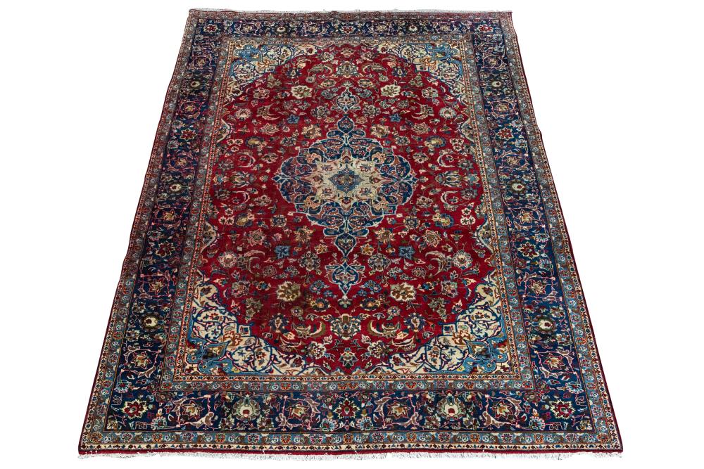 Appraisal: PERSIAN ISFAHAN CARPETwool on cotton foundation ' x ' Condition