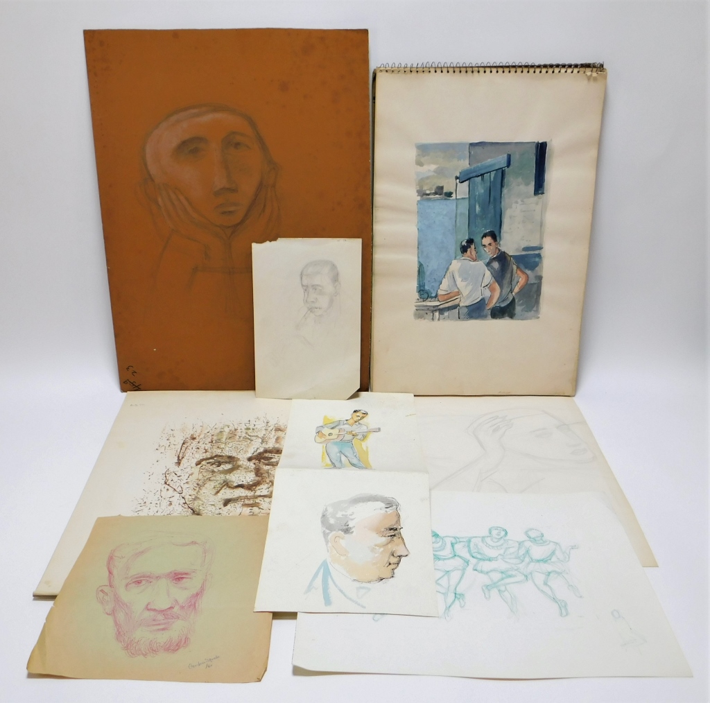 Appraisal: GORDON STEELE SKETCHBOOK WORKS ON PAPER GROUP New York -