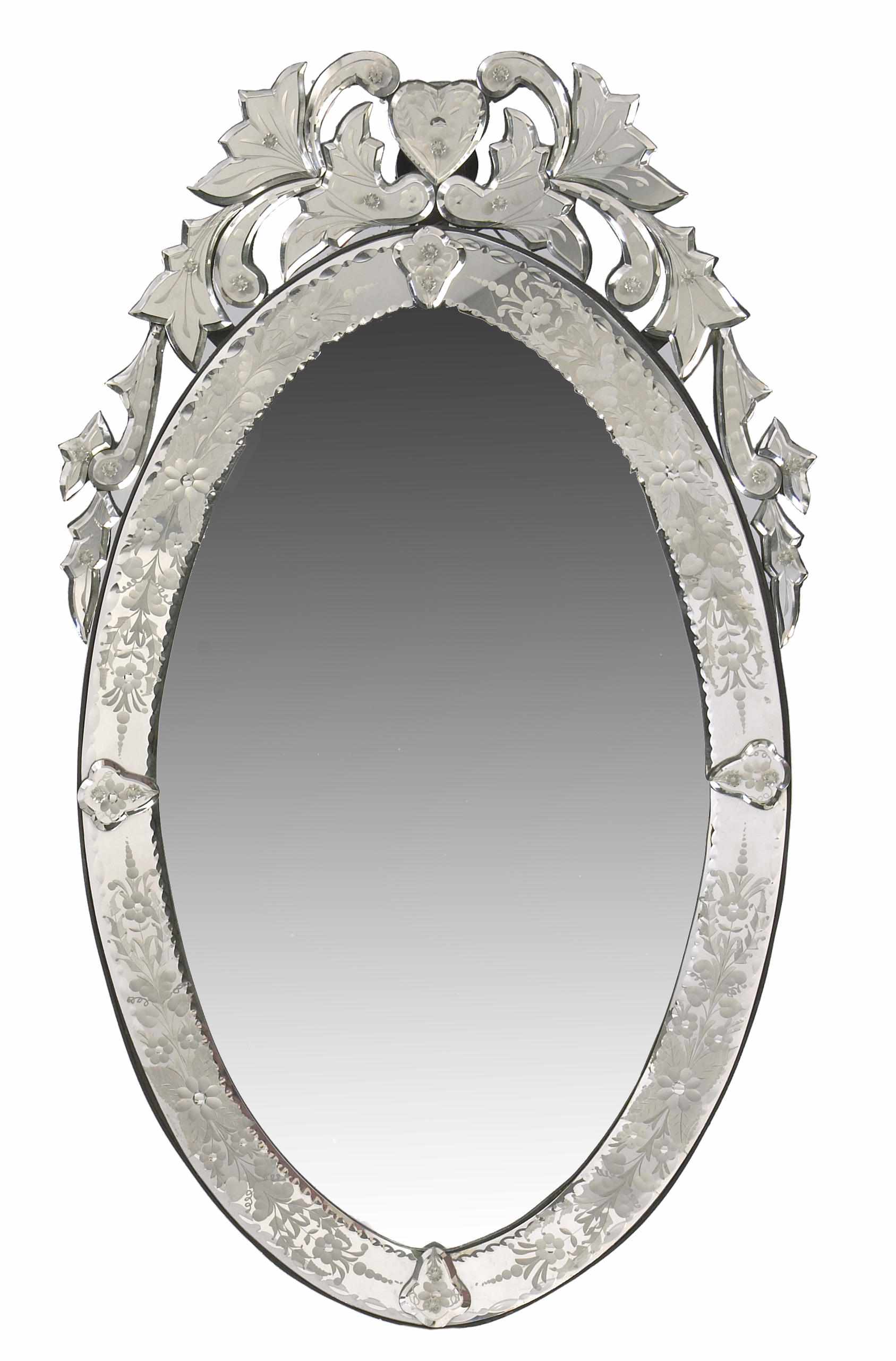 Appraisal: A Venetian mirror height in width in