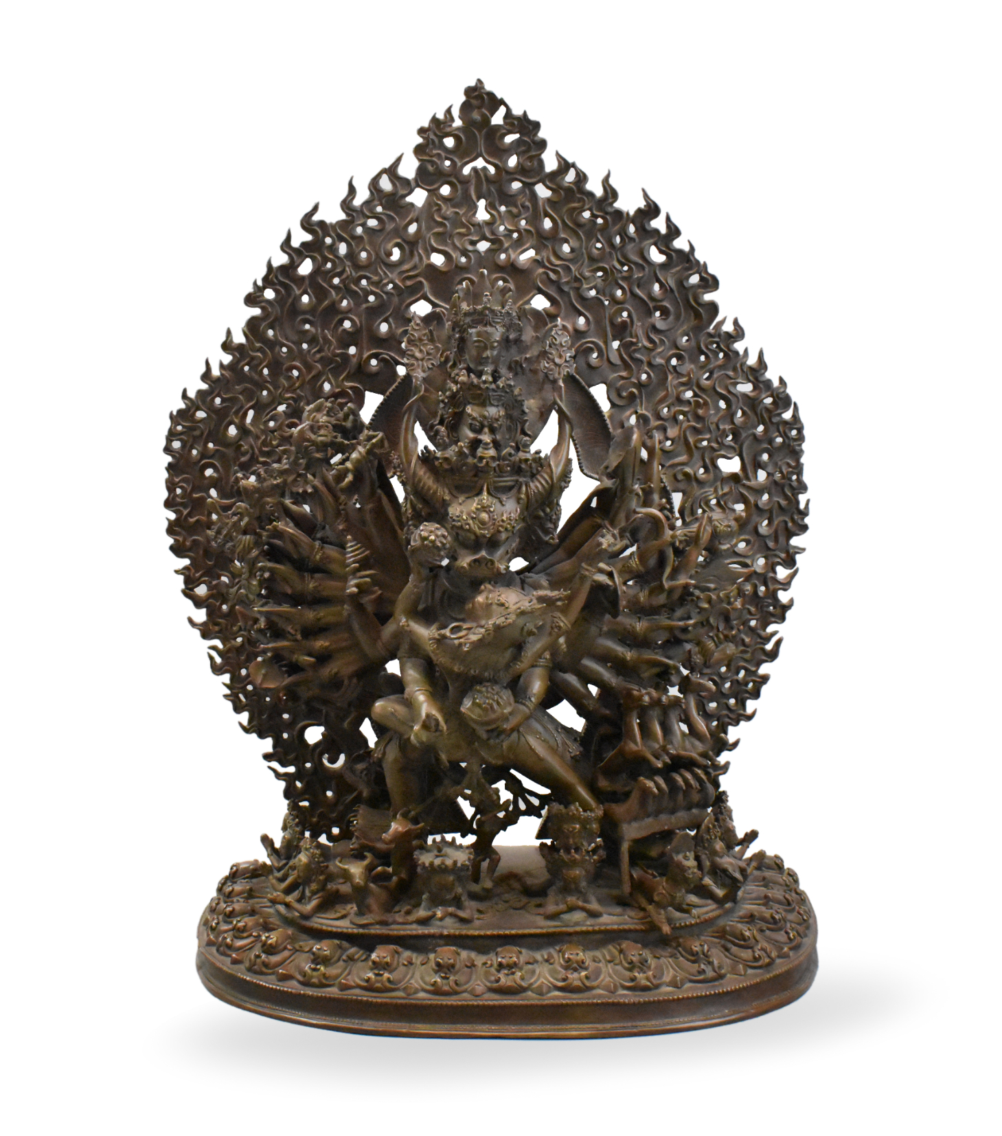 Appraisal: A Chinese Tibetan bronze carved buddha figure dating from the