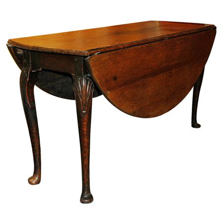 Appraisal: Queen Anne Style Oak Drop-Leaf Table Estimate nbsp nbsp nbsp