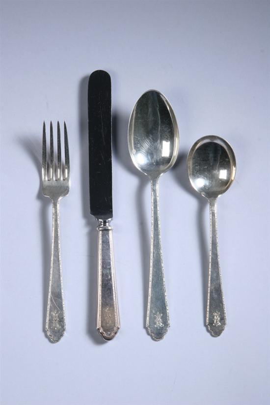 Appraisal: -PIECE LUNT STERLING SILVER PARTIAL FLATWARE SERVICE William Mary pattern