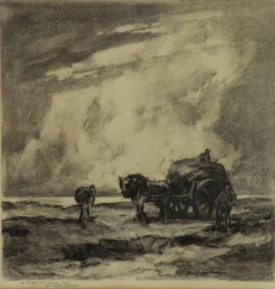 Appraisal: BROWNE George Elmer Charcoal on Paper Salt - Hay Signed