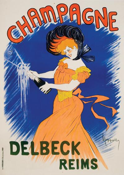 Appraisal: CAPPIELLO Leonetto CHAMPAGNE DELBECK lithograph in colours printed by Vercasson