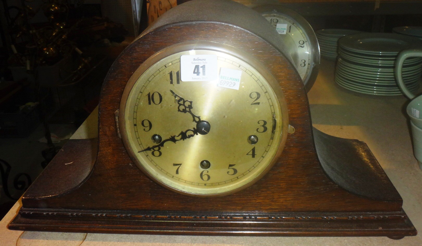 Appraisal: A group of four clocks including an Art Deco garniture