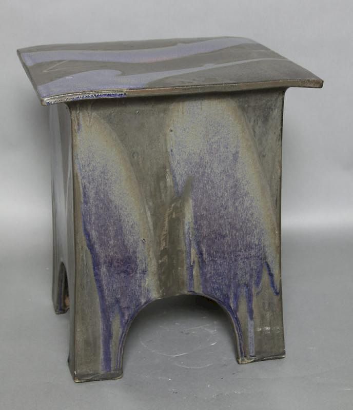 Appraisal: Eric O'Leary Eric O'Leary American th c Glazed Ceramic Side