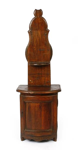 Appraisal: A French Provincial oak stand with copper lavabo height ft