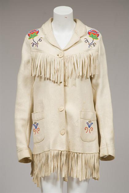 Appraisal: Northern American Indian deerskin beaded blazer first half of the