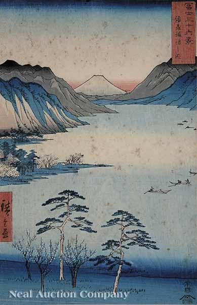 Appraisal: Utagawa Hiroshige Japanese - two woodblock prints from the Series