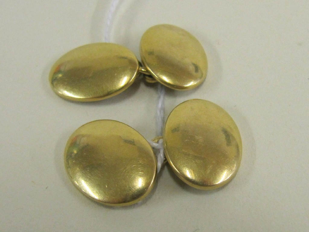 Appraisal: Pair of Victorian ct gold cuff links hallmarked London Approx