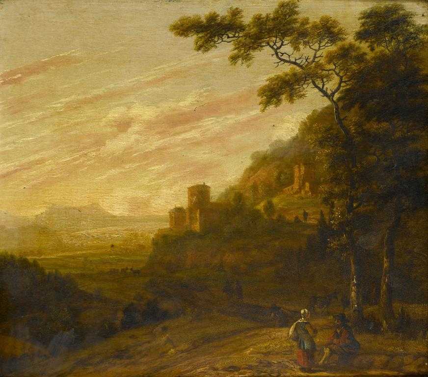 Appraisal: FOLLOWER OF JAN ASSELIJN PEASANTS IN A SOUTHERN LANDSCAPE panel