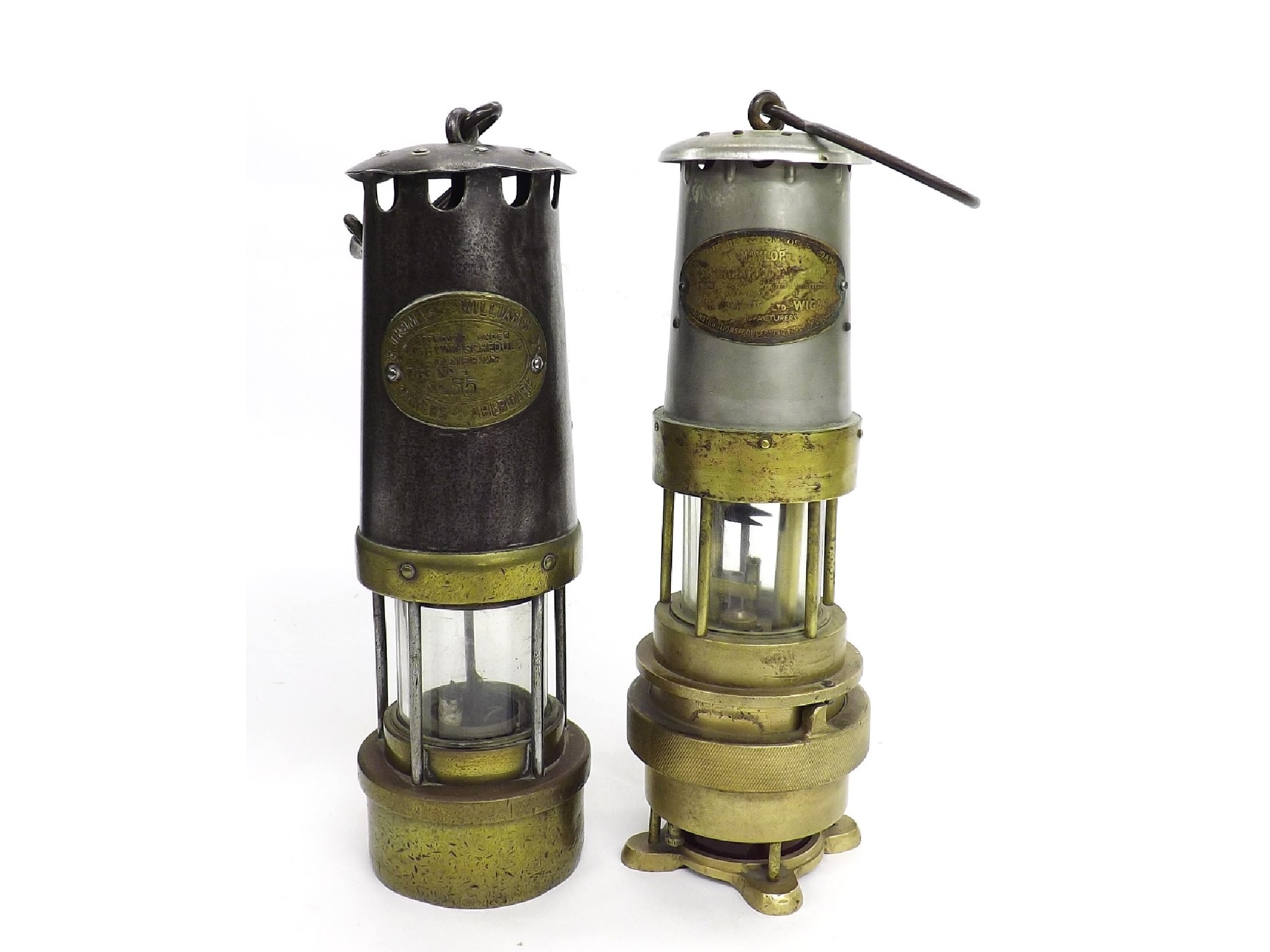 Appraisal: Antique miner's lamp by J H Naylor Limited of Wigan