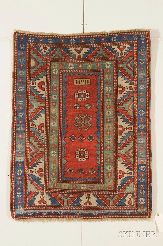 Appraisal: Fachralo Kazak Rug Southwest Caucasus dated small spots of minor