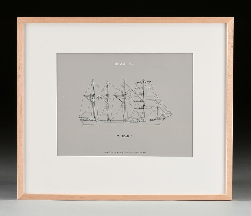 Appraisal: IAN HAMILTON FINLAY British - TWO PRINTS Homage to Mozart