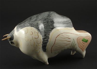 Appraisal: A Beswick Colin Melbourne Bison painted in shades of grey