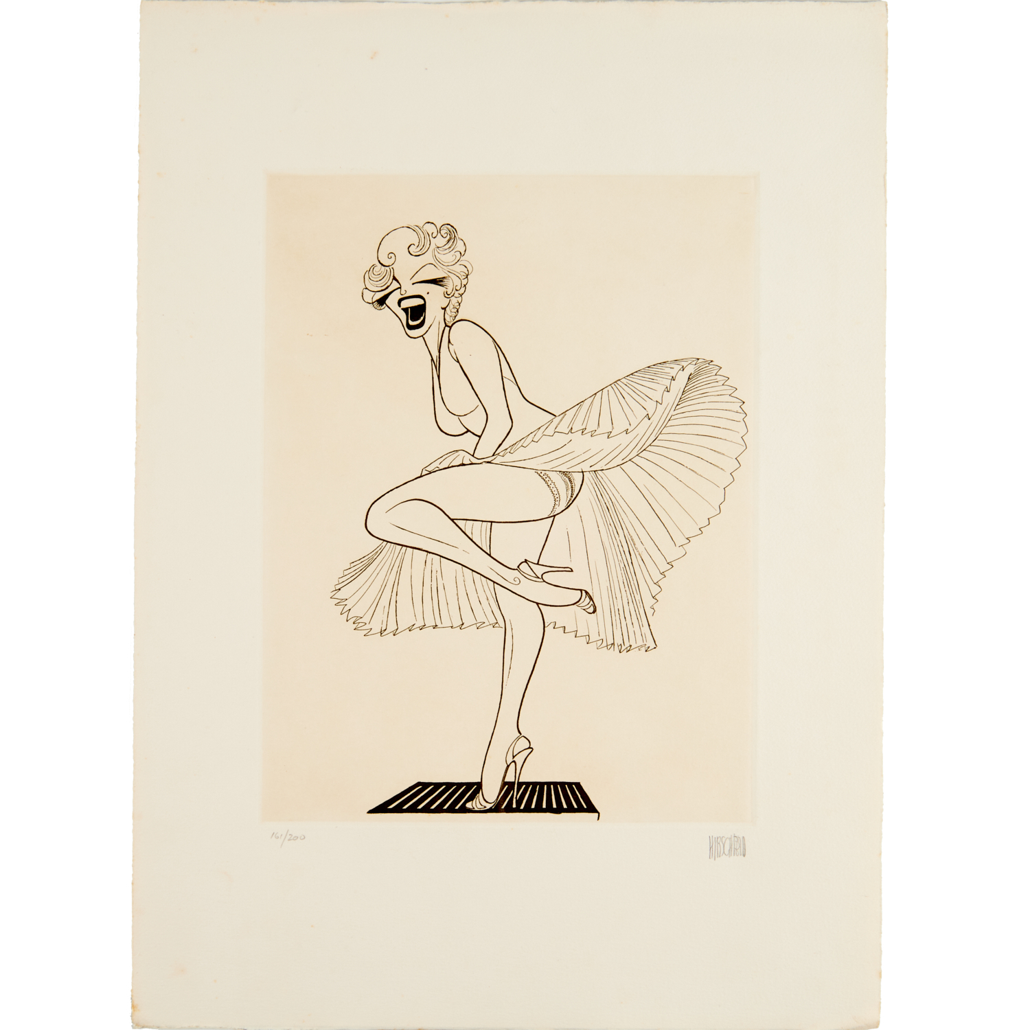 Appraisal: AL HIRSCHFELD MARILYN MONROE SIGNED Al Hirschfeld American - Marilyn