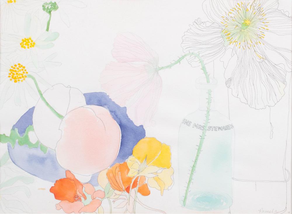 Appraisal: PAMELA KRONER AMERICAN TH CENTURY POPPY SERIES Watercolor on paper