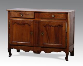 Appraisal: th c French carved chestnut buffet th century French Provincial